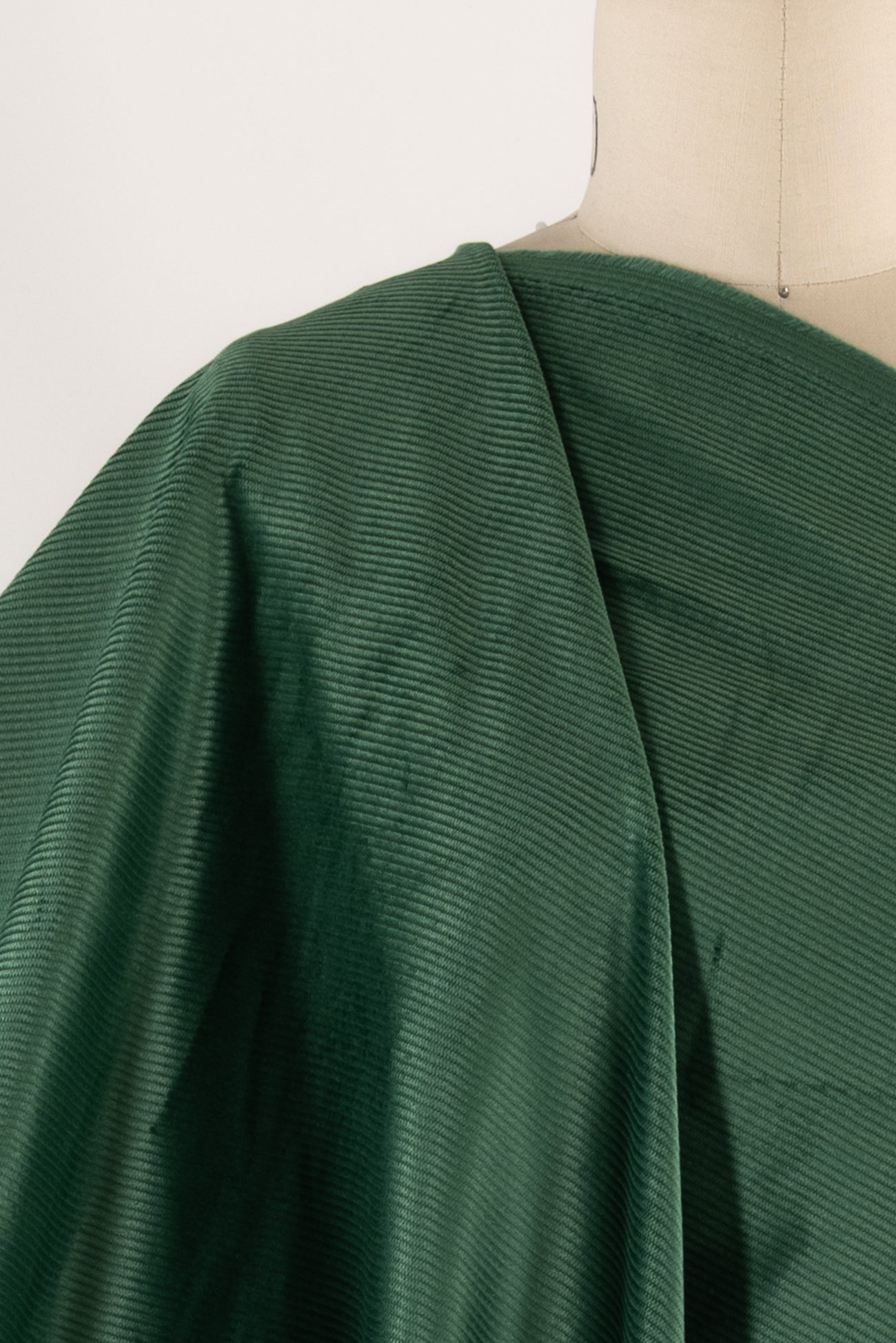 Grass Green Cotton Wide Wale Stretch Corduroy Woven