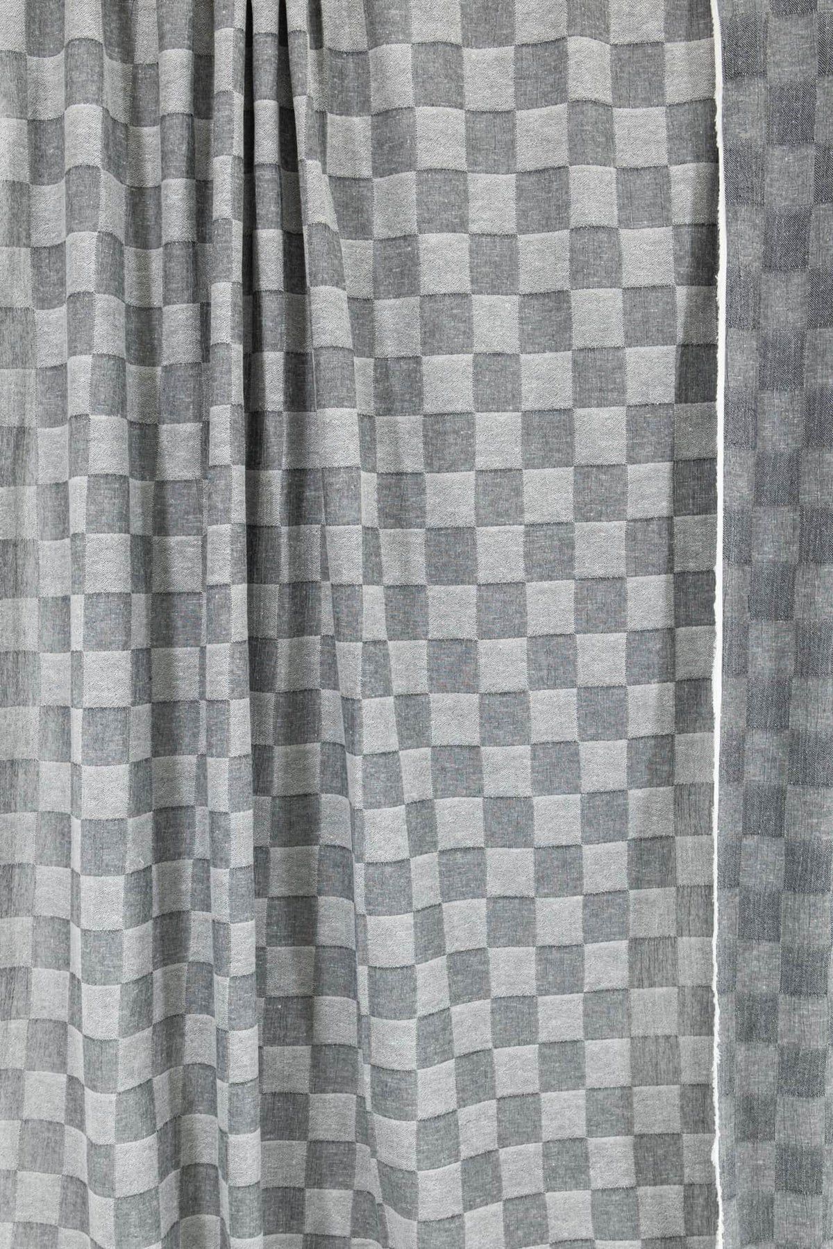 Grayblock Checks Linen/Cotton Jacquard Woven