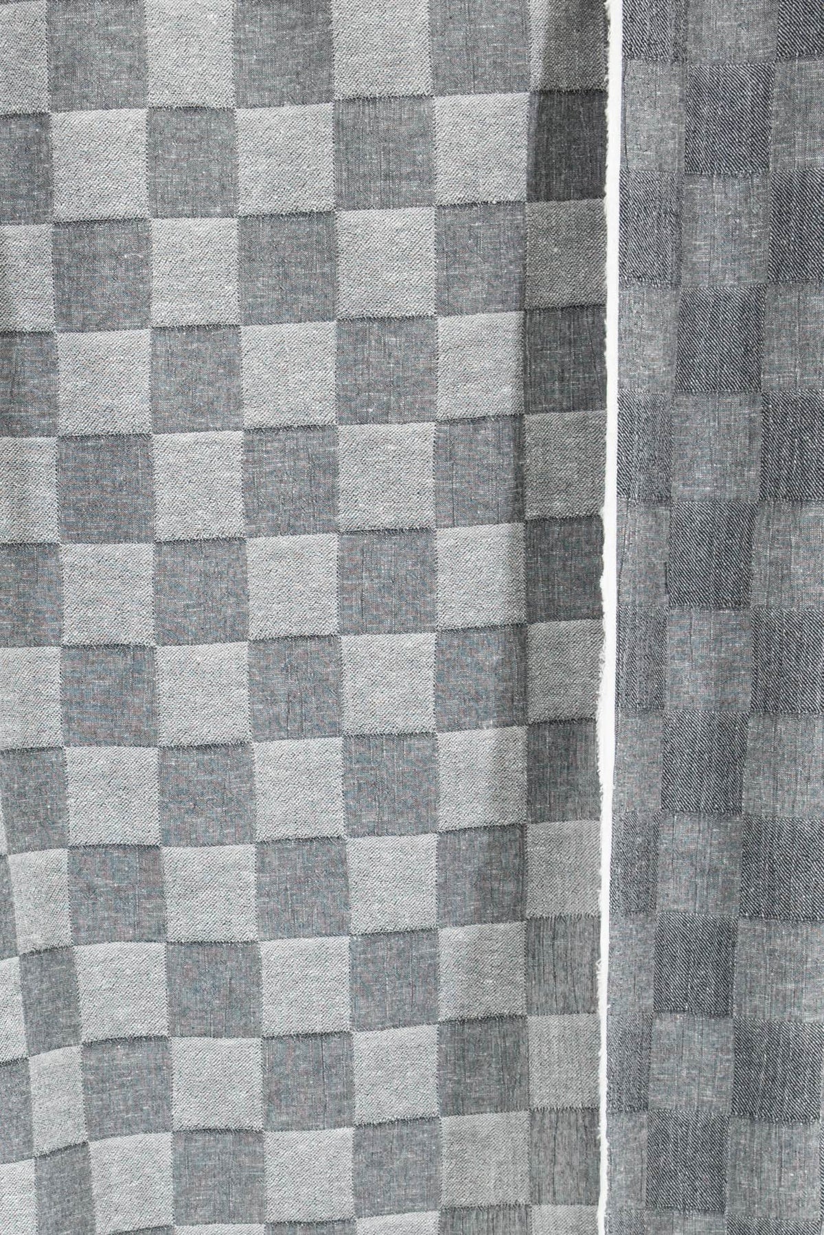 Grayblock Checks Linen/Cotton Jacquard Woven