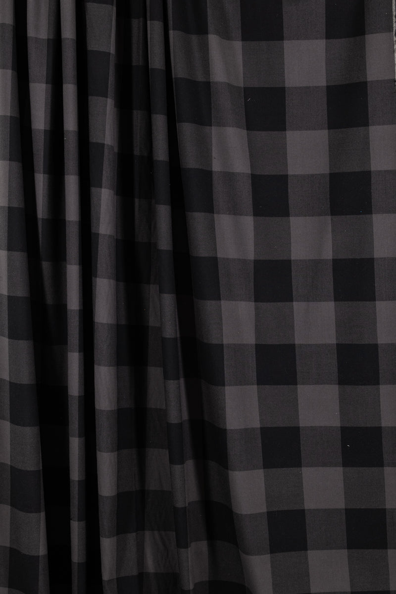 Gray Buffalo Check Flannel Woven