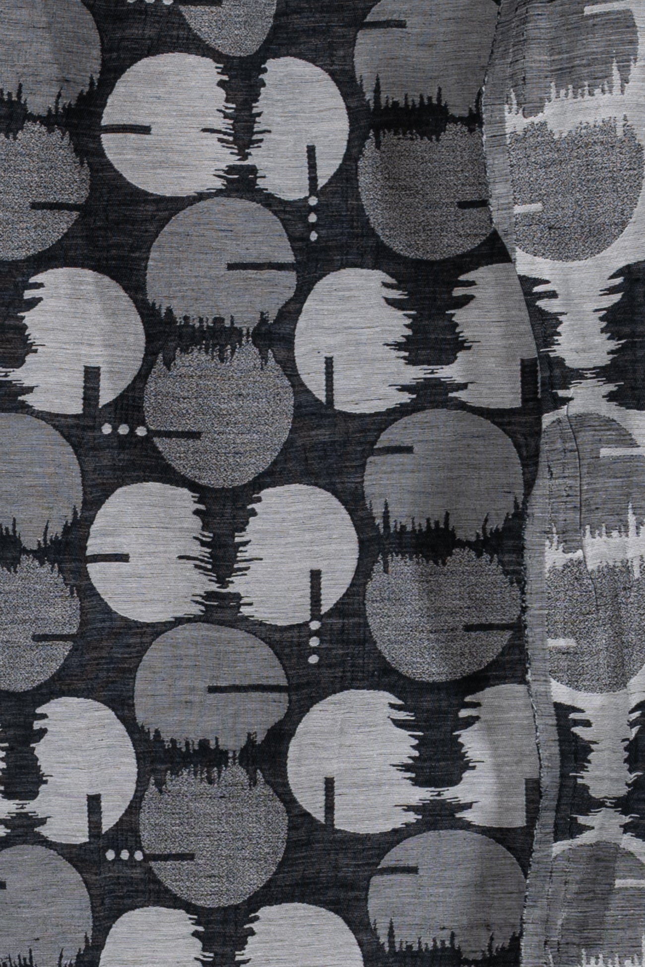 Gray Hills Linen Blend Jacquard Woven