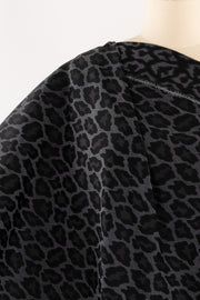 Gray Leopard Stretch Woven