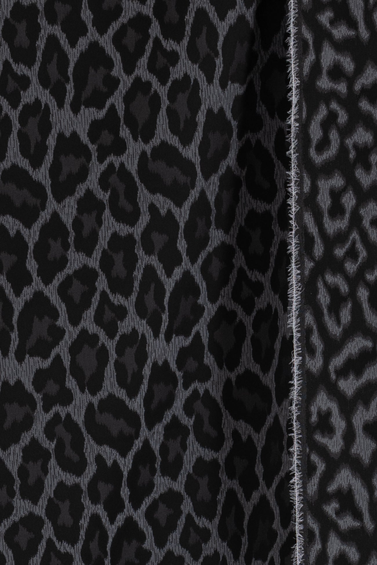 Gray Leopard Stretch Woven