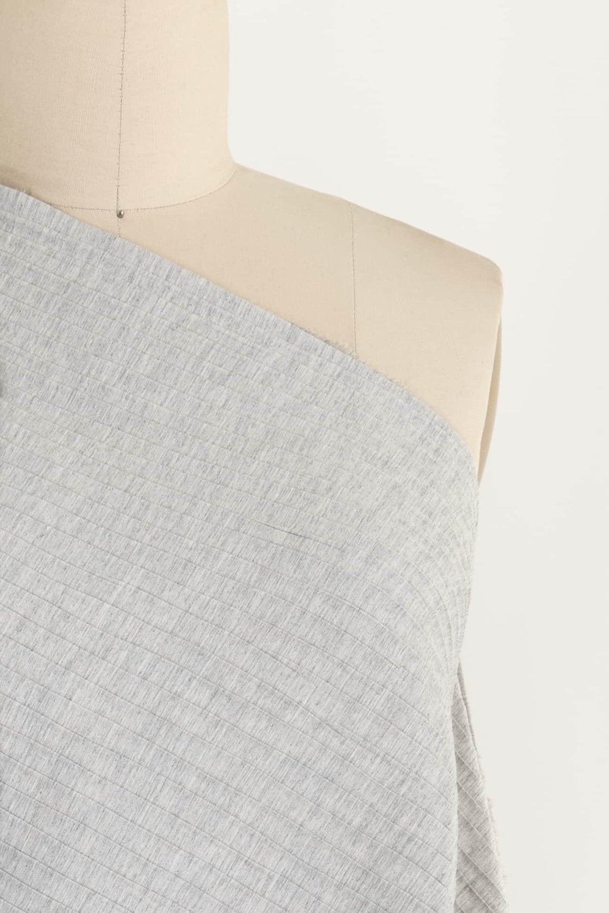 Gray Tucks Pleated Stretch Woven - Marcy Tilton Fabrics
