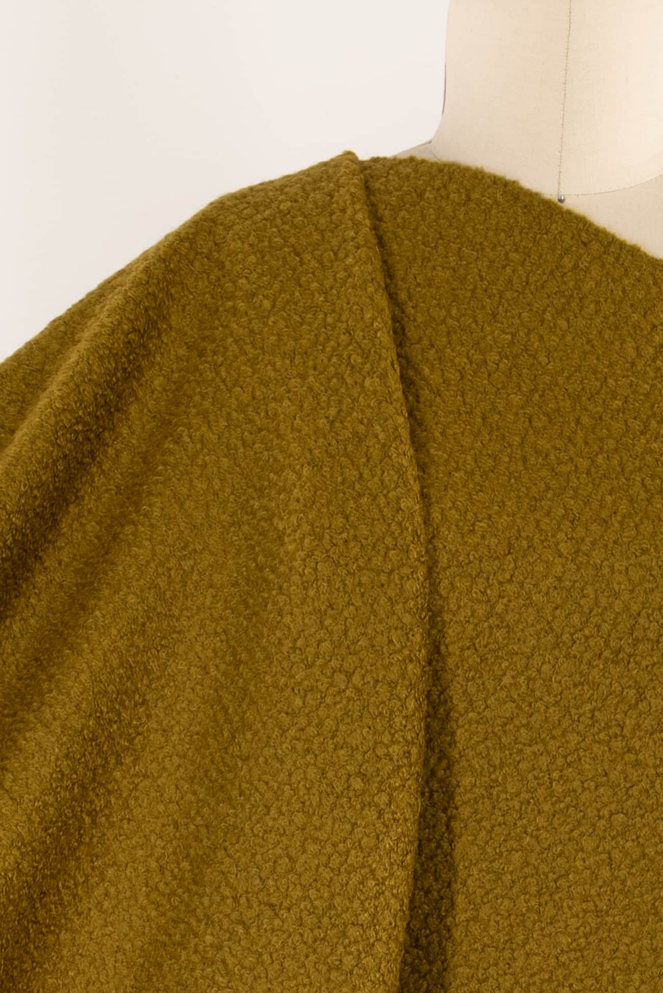 Green Curry Boucle Wool Blend Knit