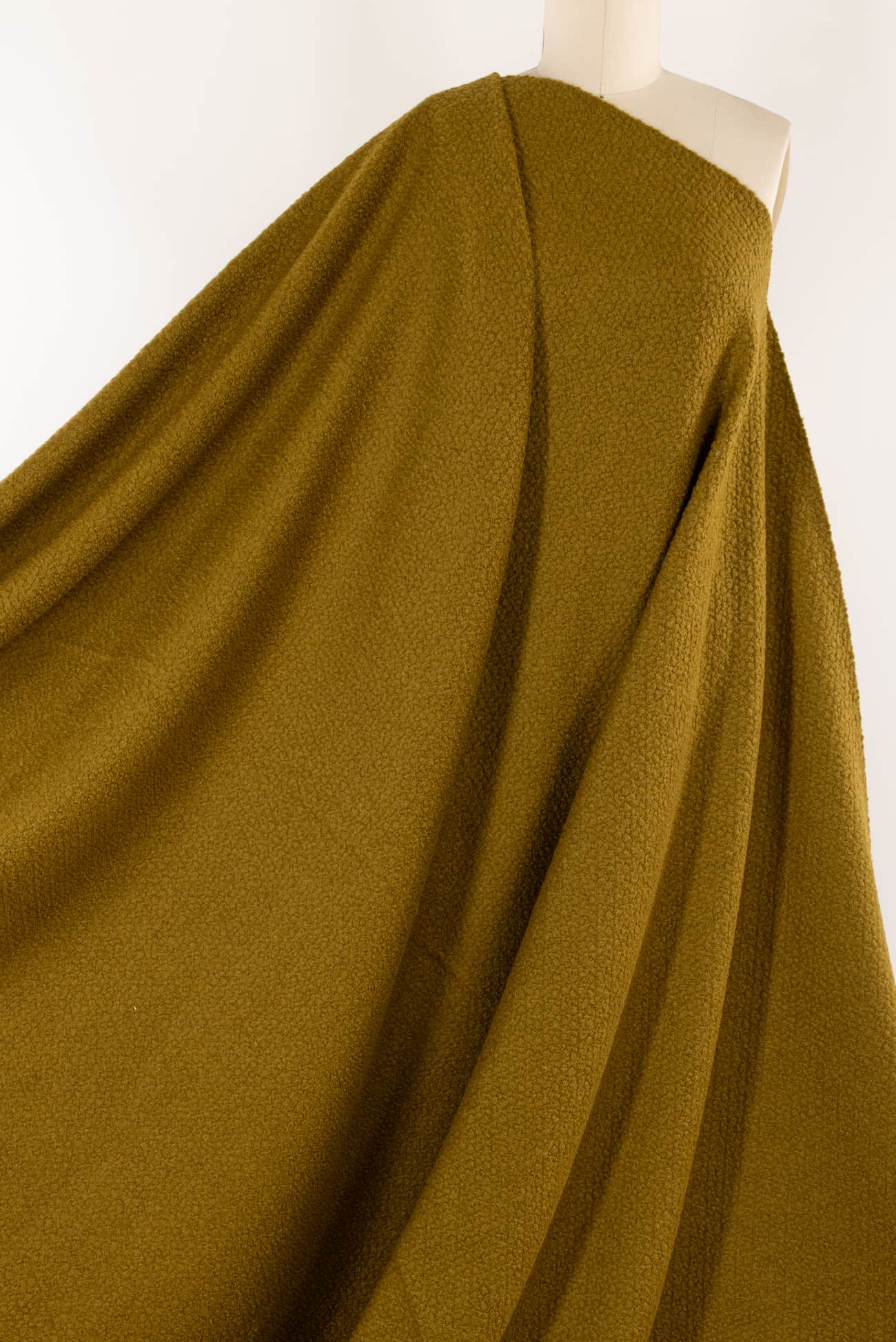 Green Curry Boucle Wool Blend Knit