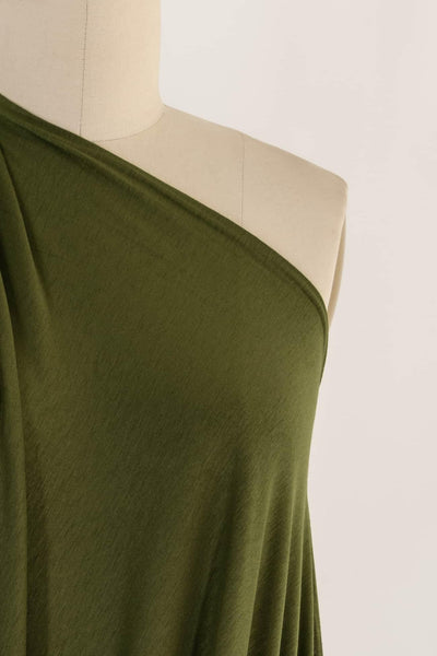 Green Jasmine Rayon/Wool Jersey Knit - Marcy Tilton Fabrics