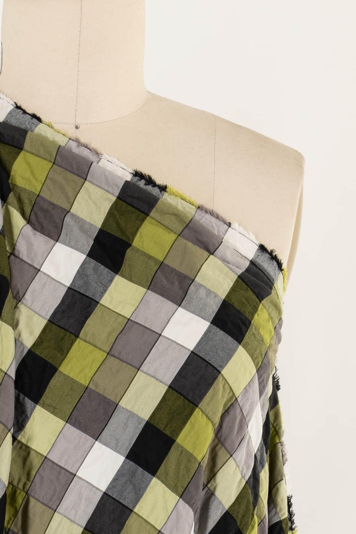 Green Screen Italian Cotton Blend Seersucker Woven - Marcy Tilton Fabrics