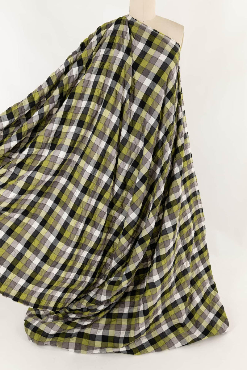 Green Screen Italian Cotton Blend Seersucker Woven - Marcy Tilton Fabrics