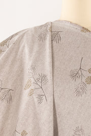 Griege Pine Cones Cotton Flannel Woven