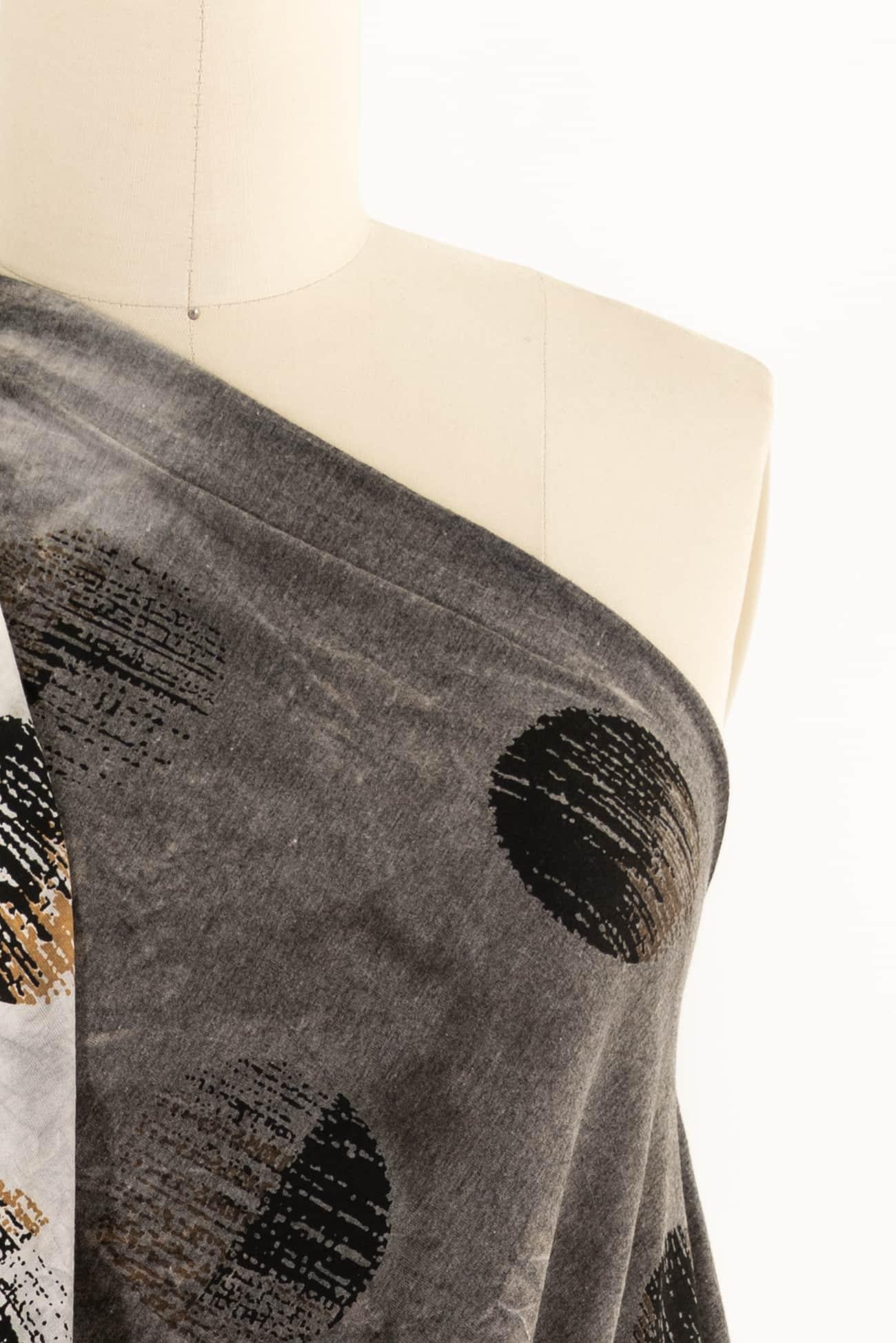 Gris Dots Rayon Knit - Marcy Tilton Fabrics