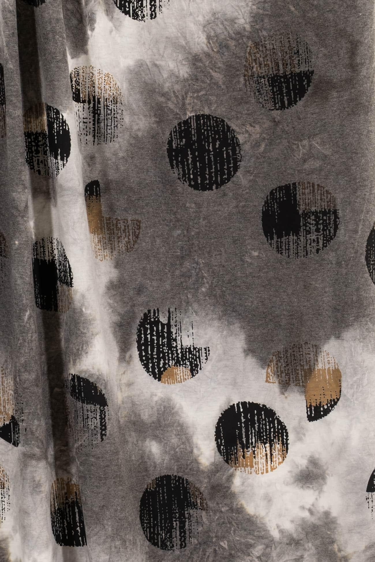 Gris Dots Rayon Knit - Marcy Tilton Fabrics