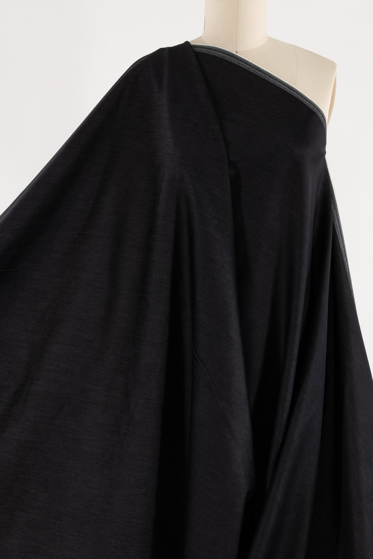 Hematite Gray Stretch Denim Woven