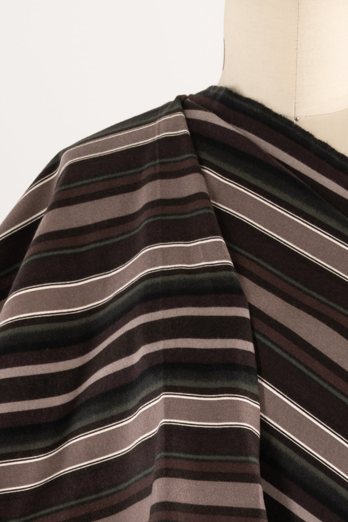 Hot Chocolate Stripes Cotton Flannel Woven