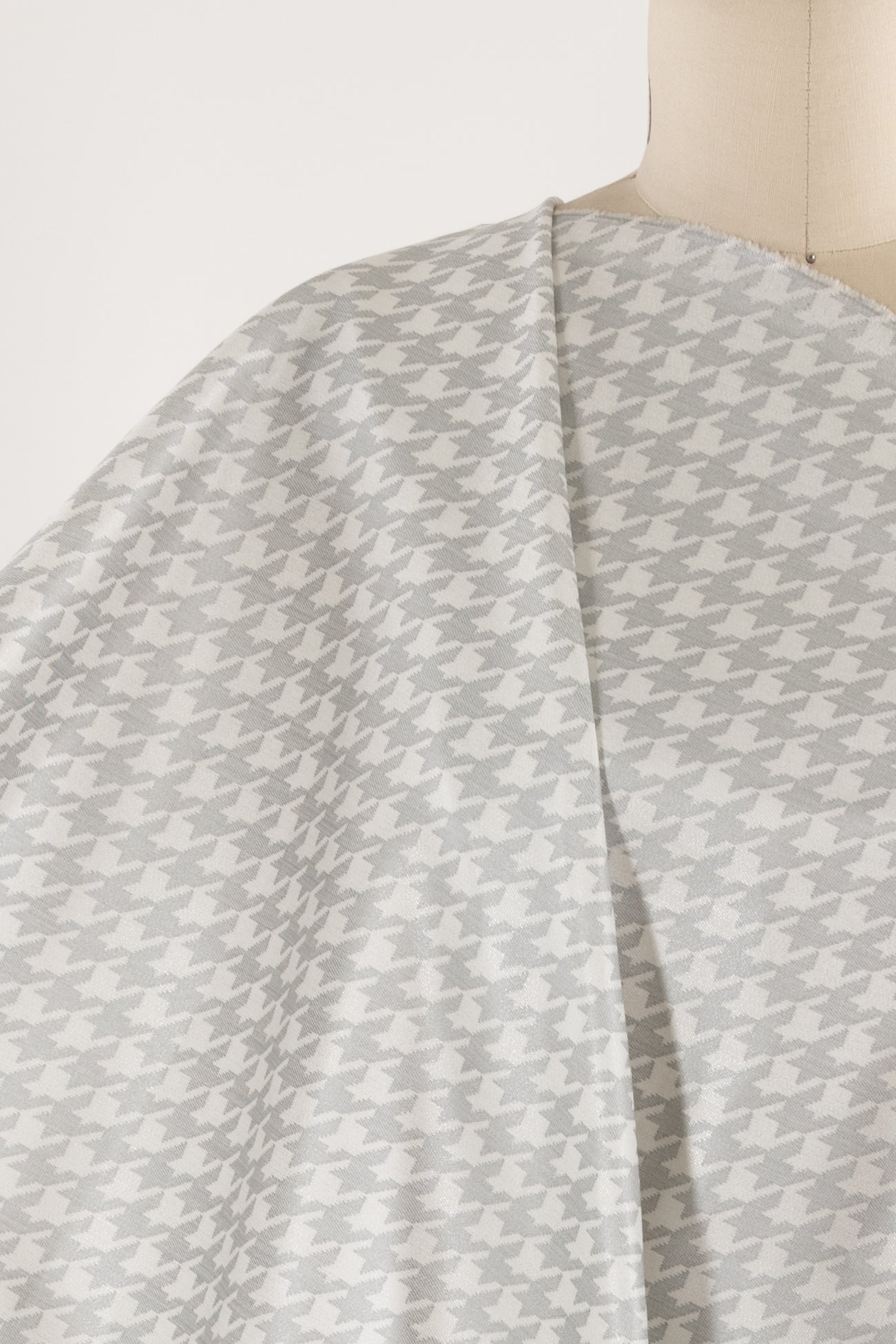 Houndstooth Gleam Cotton Denim Woven