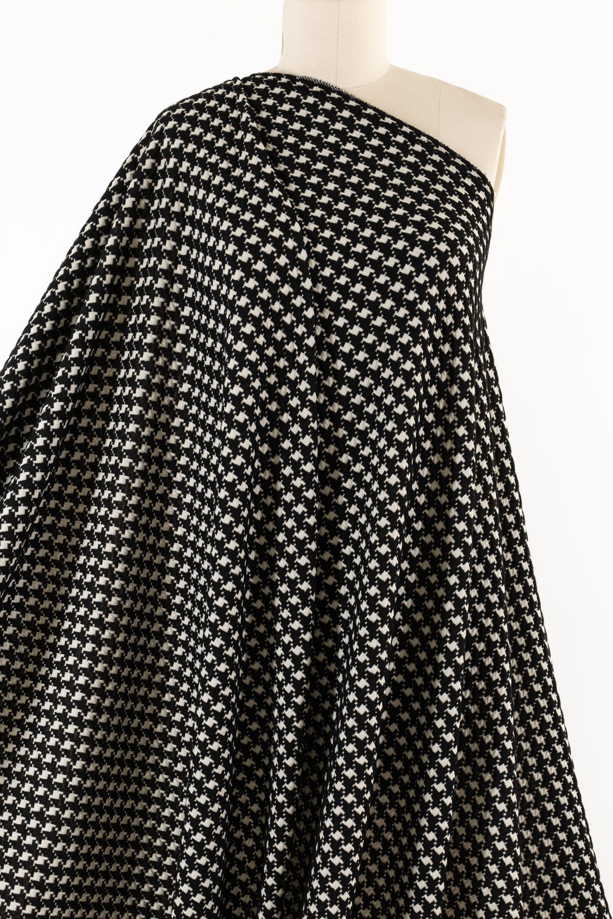 Hudson Houndstooth Cotton/Rayon Jacquard Knit