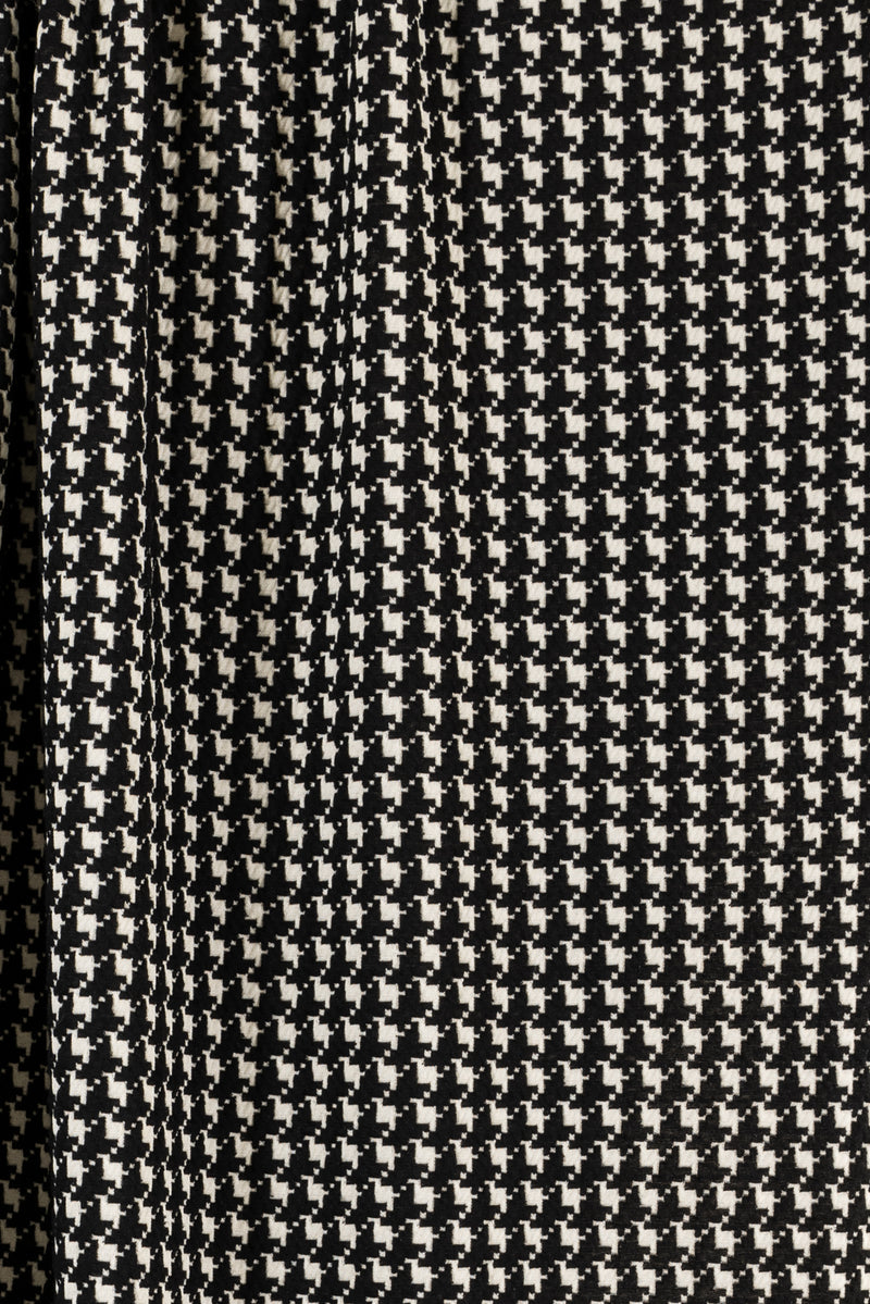 Hudson Houndstooth Cotton/Rayon Jacquard Knit