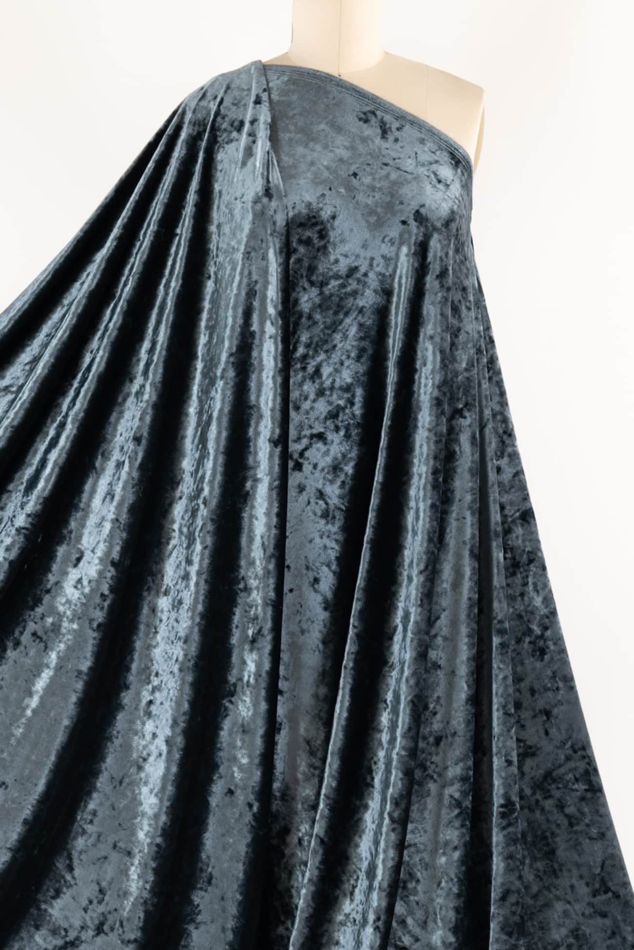 Iceburg Blue Panne Velvet Knit