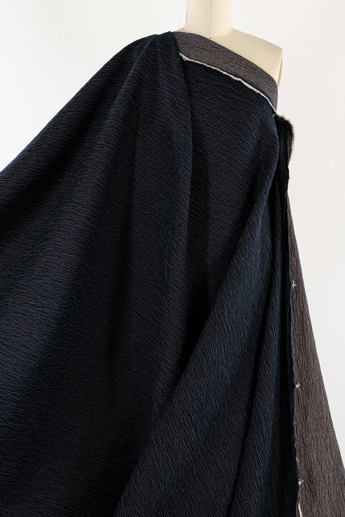 Indigo Copper Crinkle Italian Denim Woven