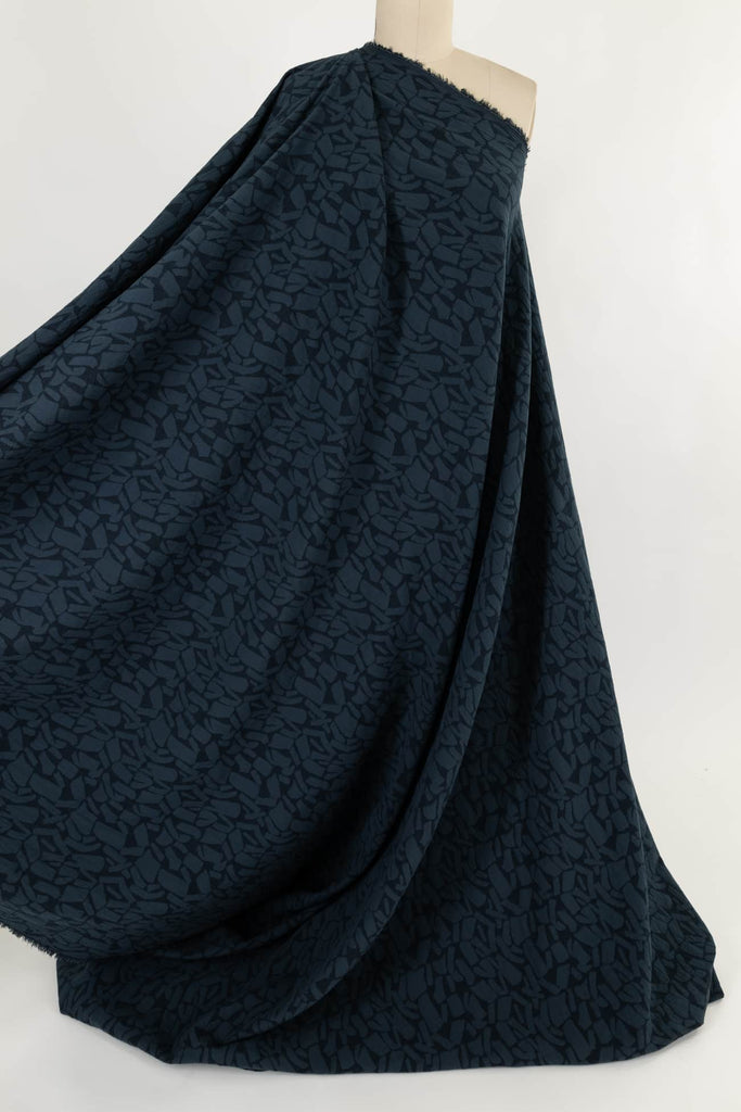 Indigo Flagstone Cotton Jacquard Woven - Marcy Tilton Fabrics