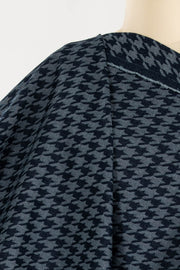 Indigo Houndstooth Cotton Jacquard Denim Woven (