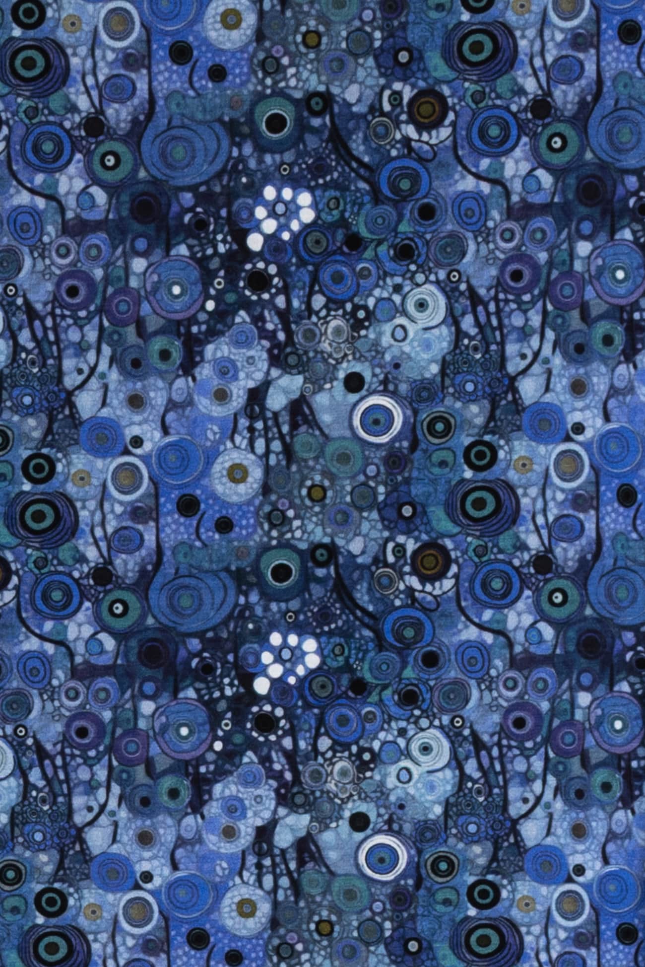 Indigo Orbs Dutch Viscose Knit