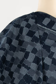Indigo Path Cotton Jacquard Denim Woven