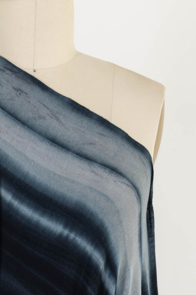 Indigo Shibori Rayon Knit - Marcy Tilton Fabrics