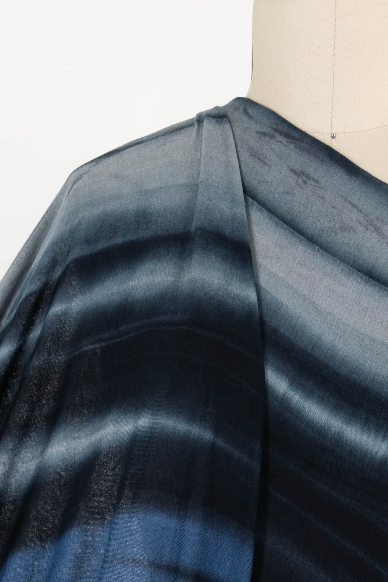 Indigo Shibori Rayon Knit - Marcy Tilton Fabrics