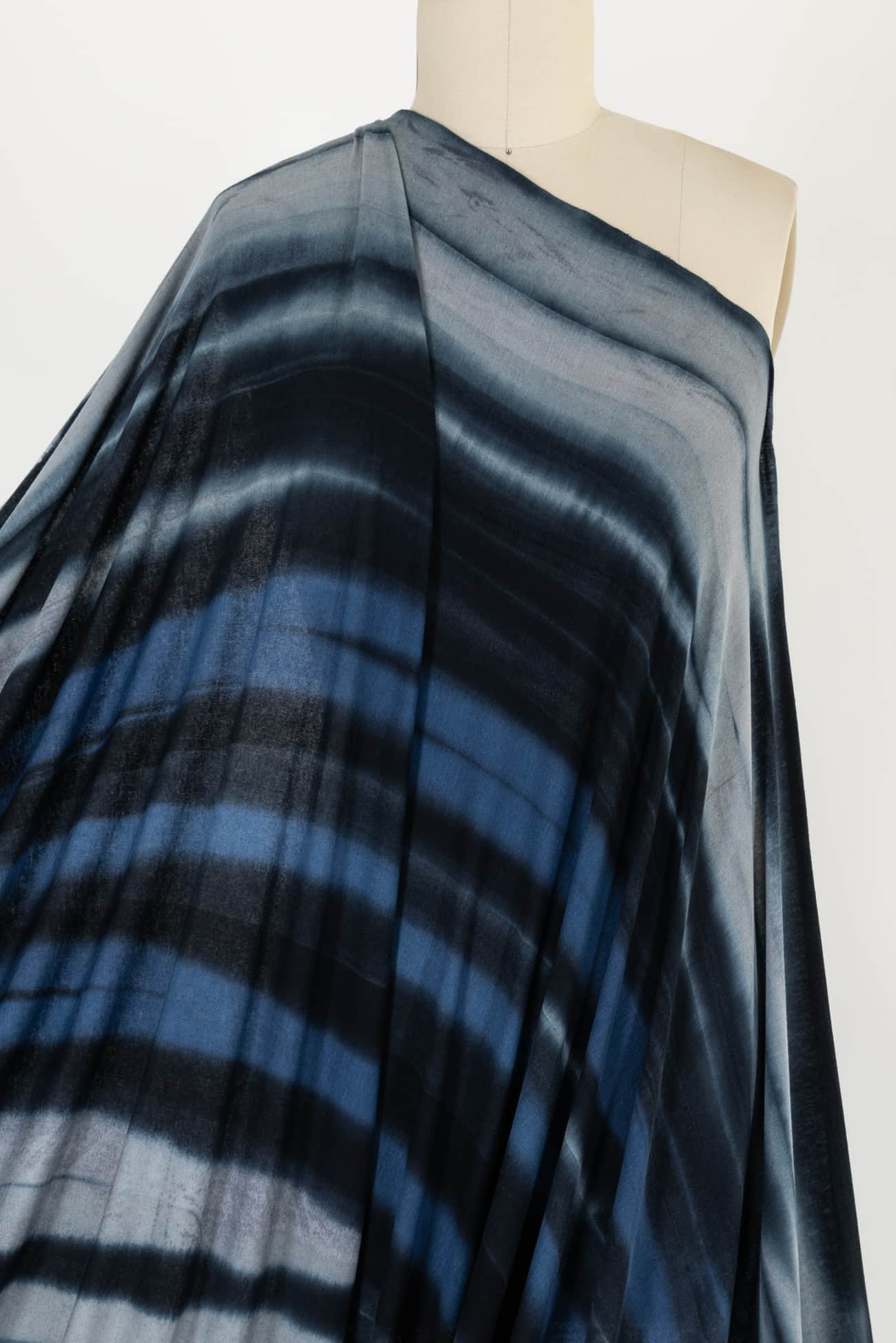 Indigo Shibori Rayon Knit - Marcy Tilton Fabrics