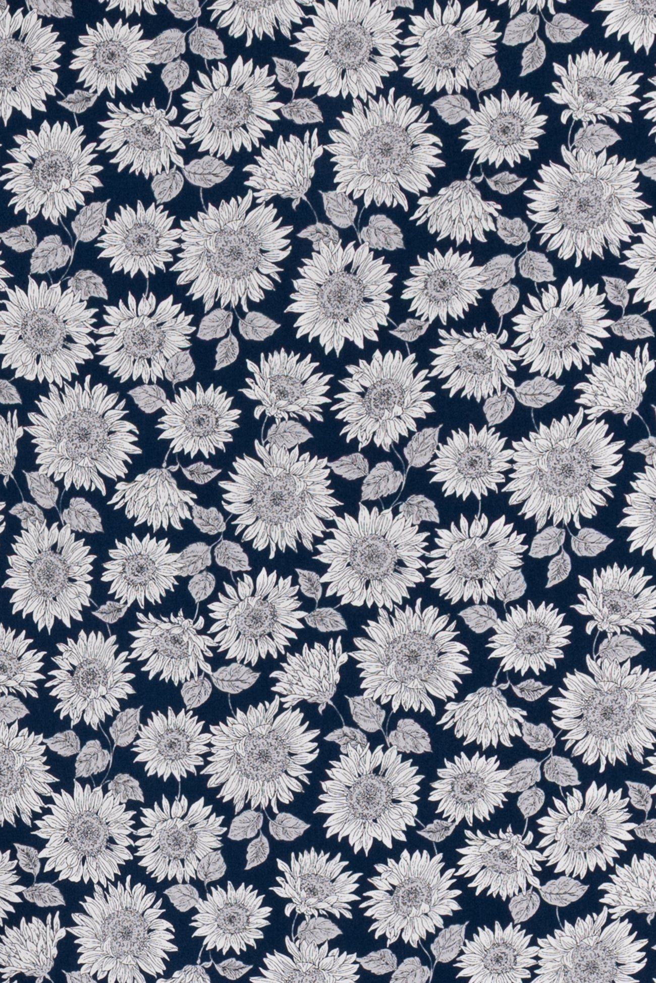 Indigo Sunflowers Japanese Cotton Woven