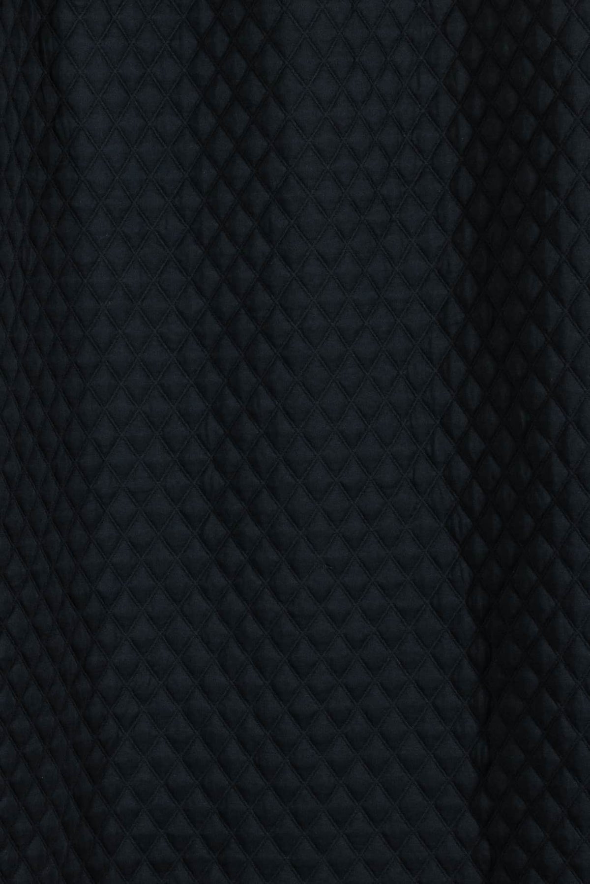 Inky Black Quilted Knit