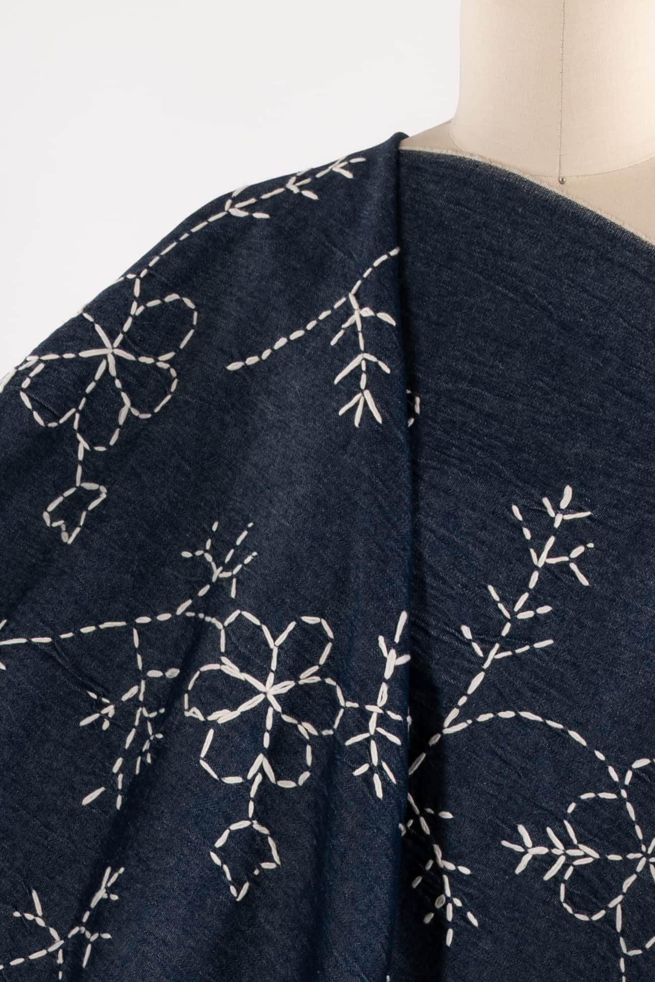 In Stitches Embroidered Indian Cotton Denim Woven - Special Cuts