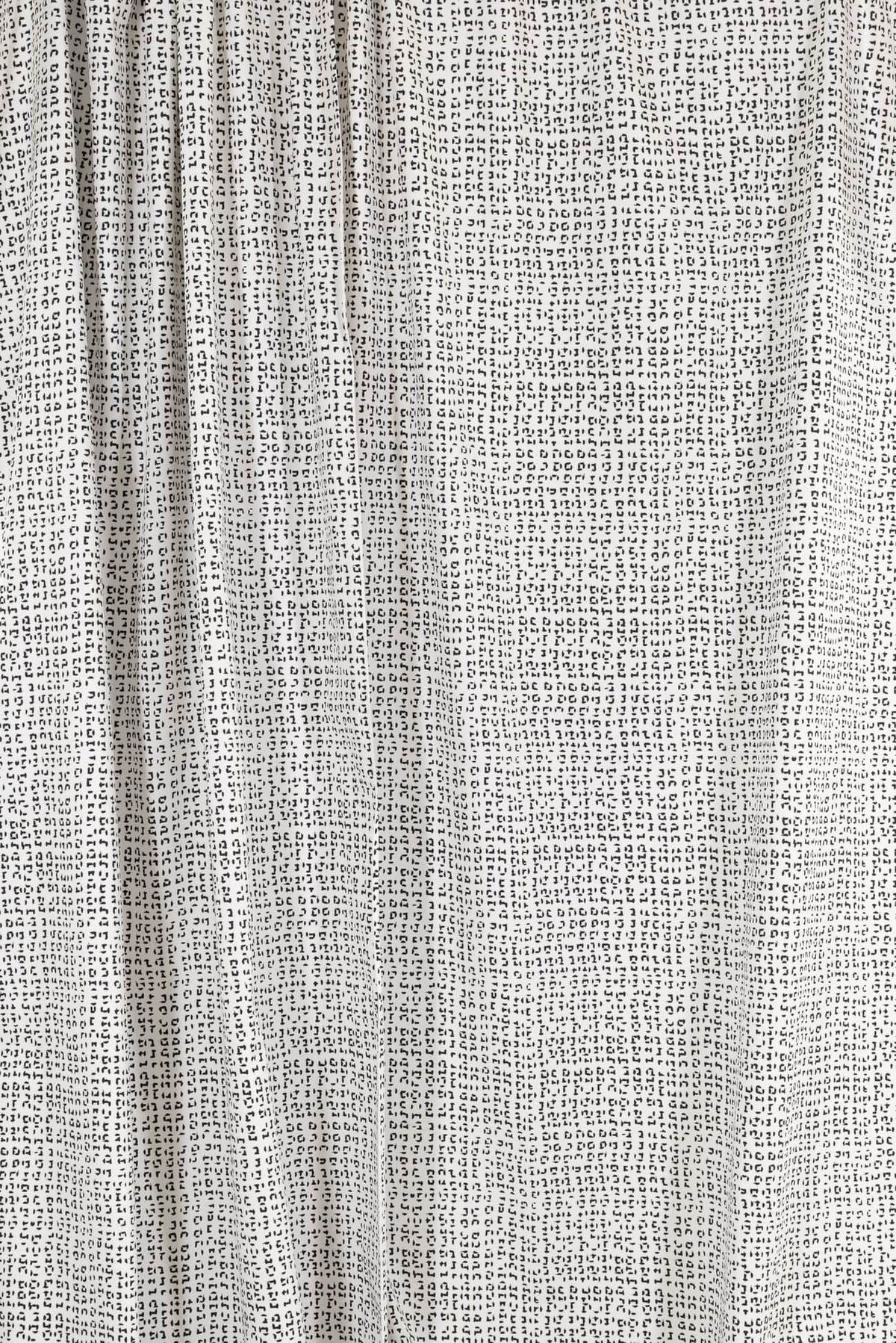 Ivory Dashes Stretch Cotton Woven