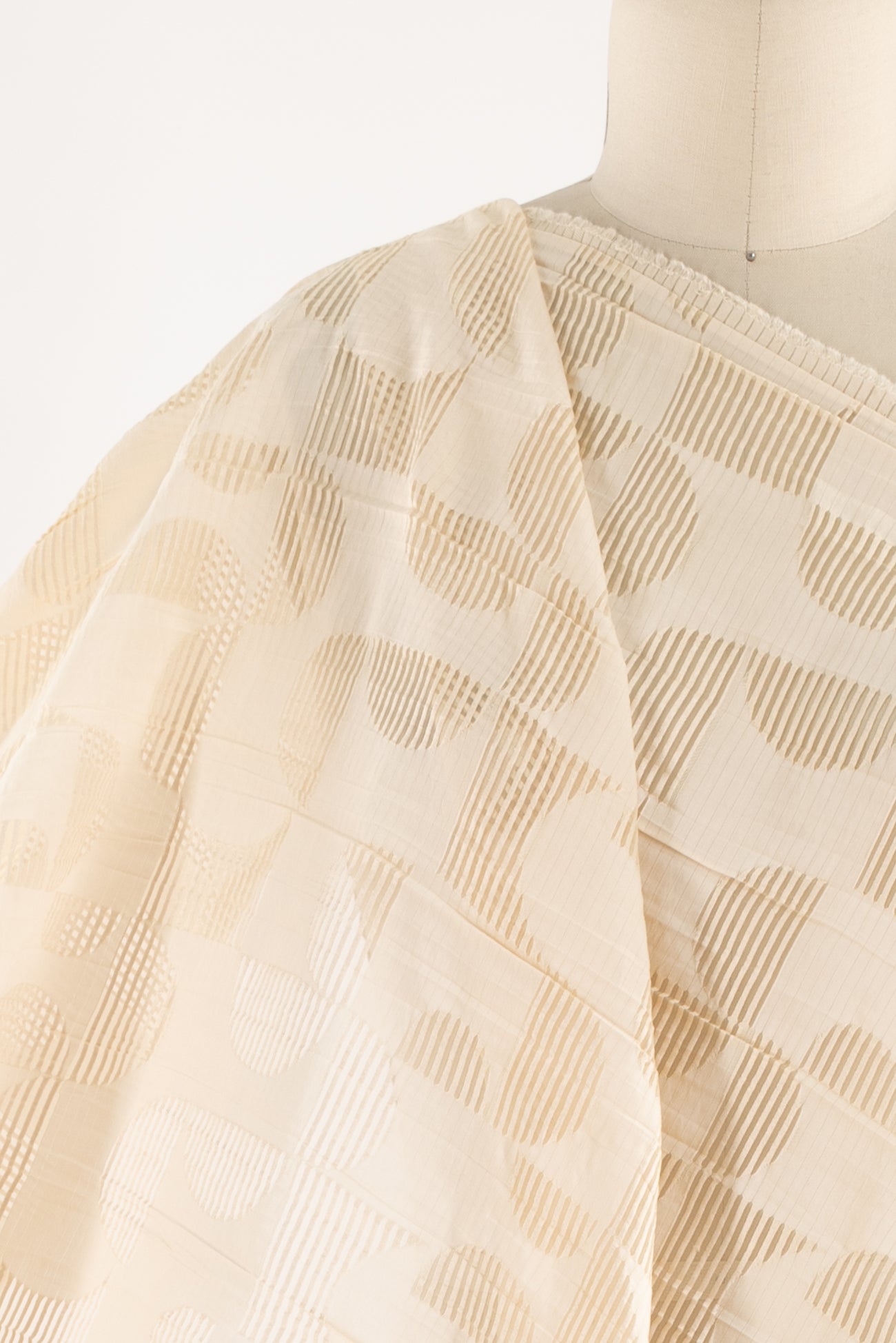 Ivory Lunette Jacquard Woven