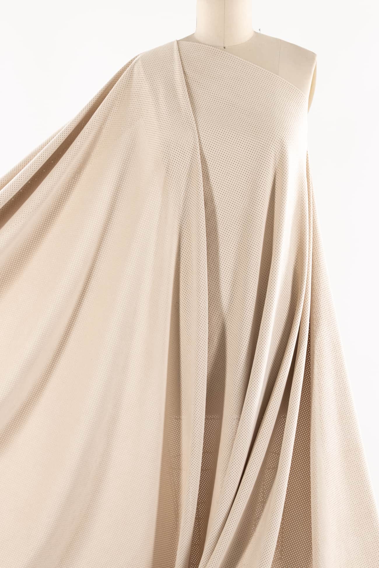 Ivory Perforated Ultrasuede