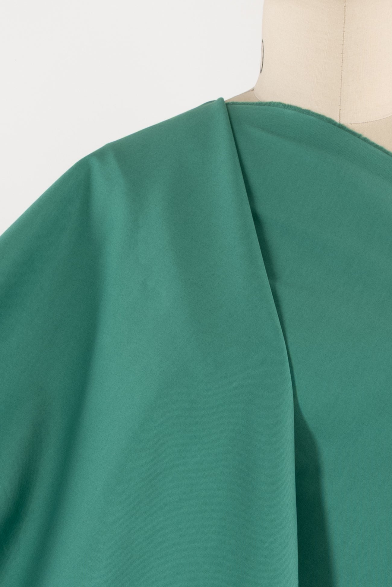 Jade Green Italian Stretch Cotton Woven