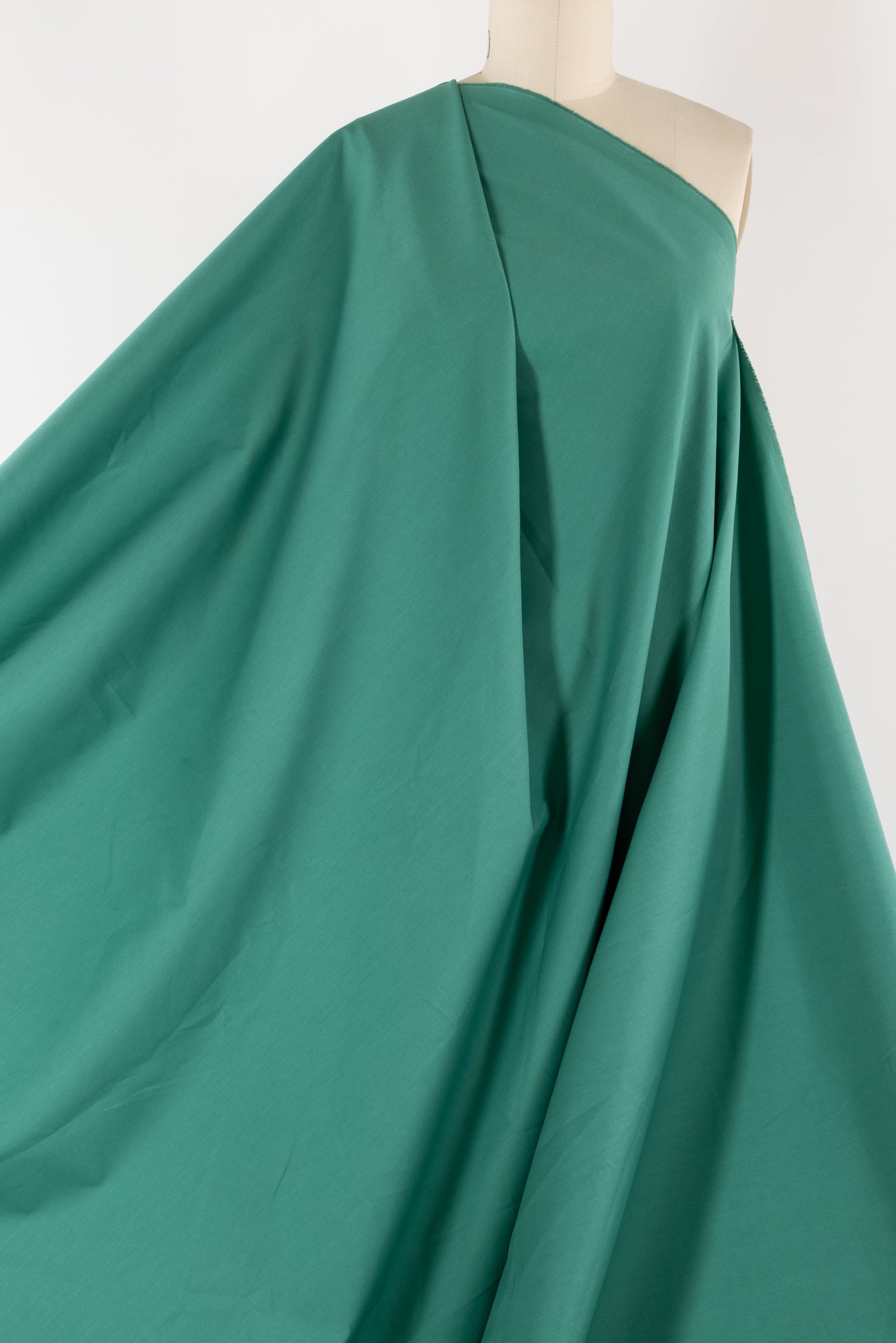 Jade Green Italian Stretch Cotton Woven