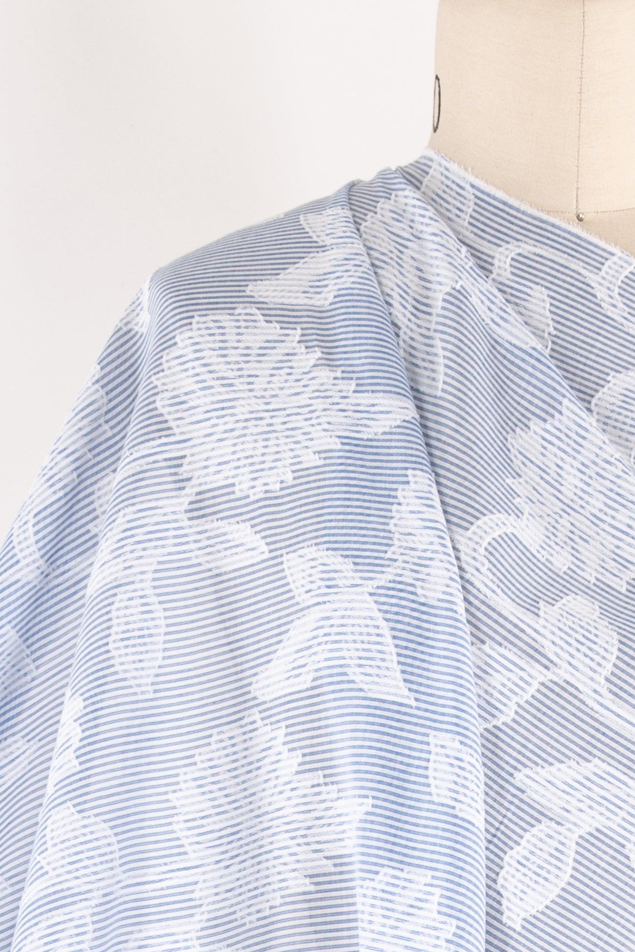 Jasmine Floral Stripe Indian Cotton Jacquard Woven