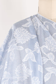 Jasmine Floral Stripe Indian Cotton Jacquard Woven