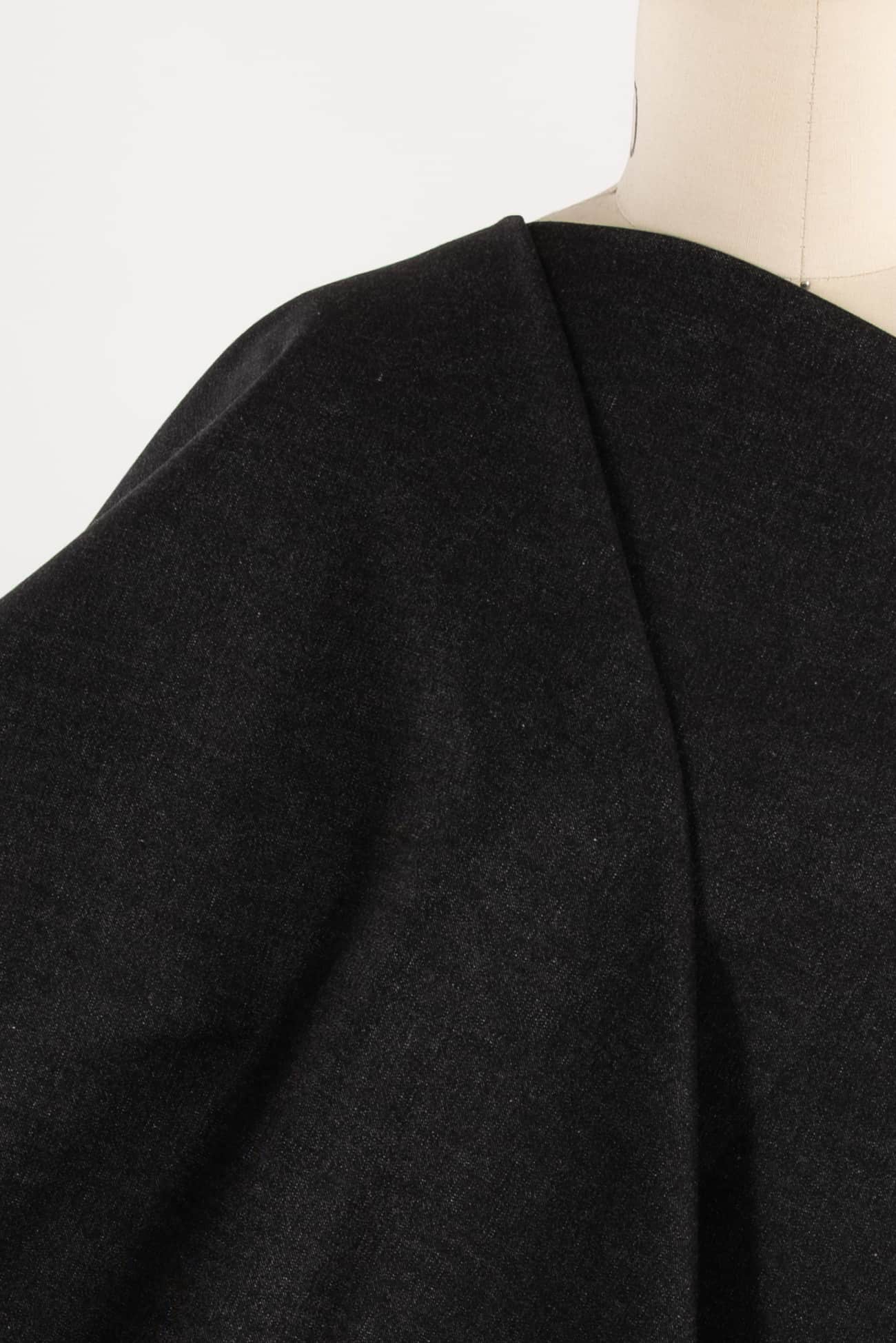 Jetstone Black Italian Stretch Cotton Denim Woven