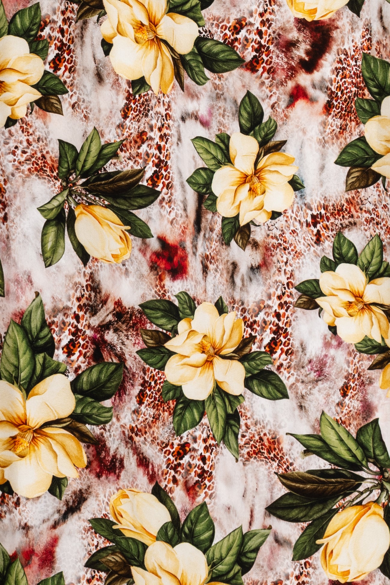 Jungle Gardenia Italian Cotton Woven