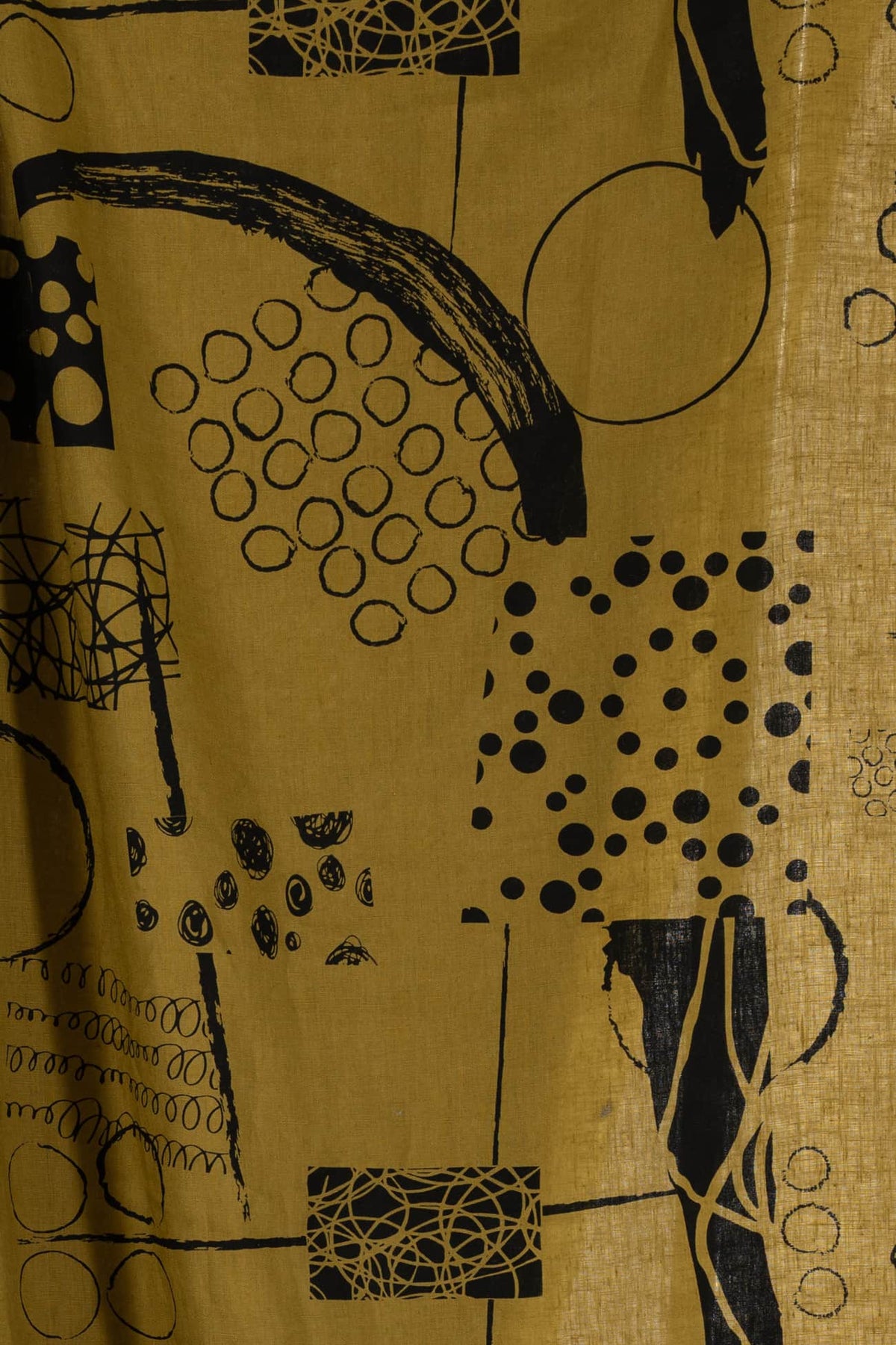 Kalamata Olive Collage Linen Woven