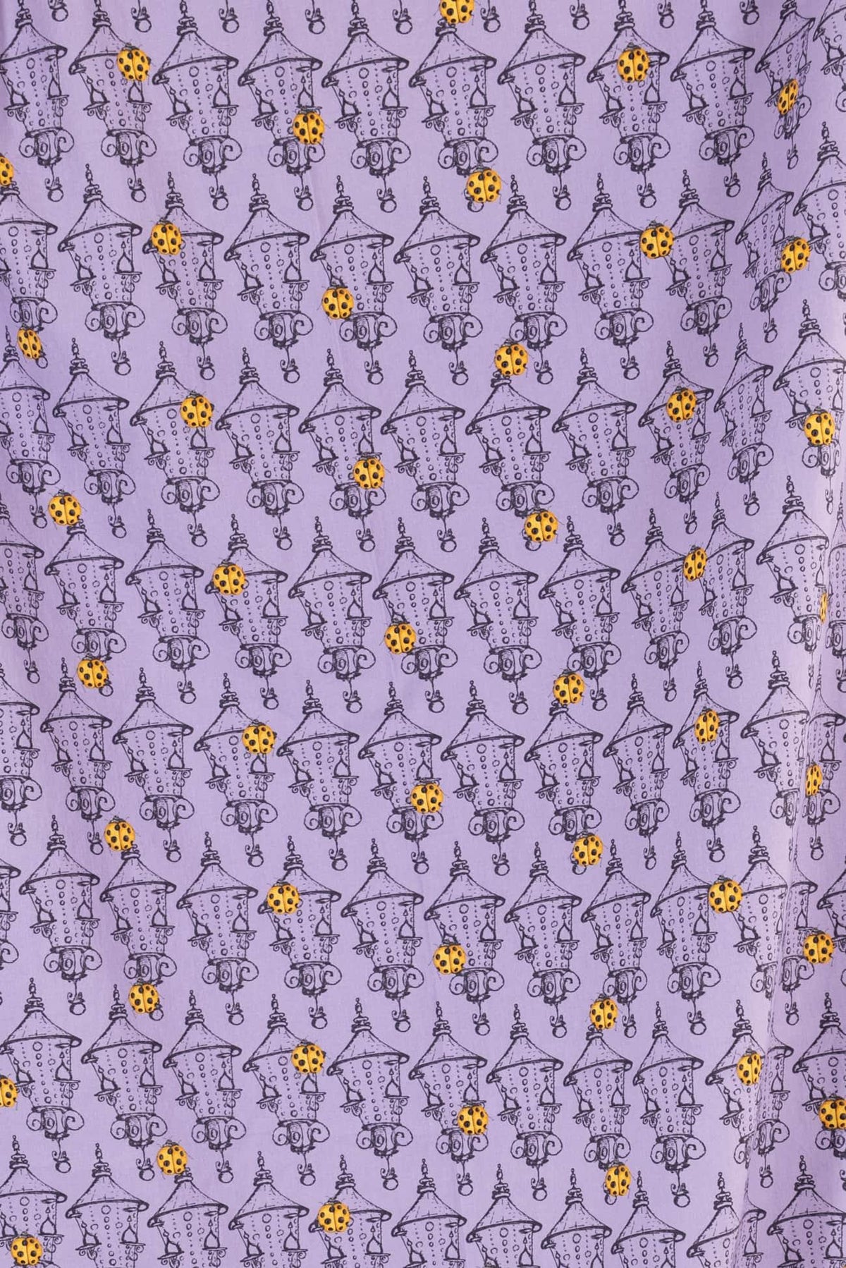 Ladybug Lavender Cotton Woven - Marcy Tilton Fabrics