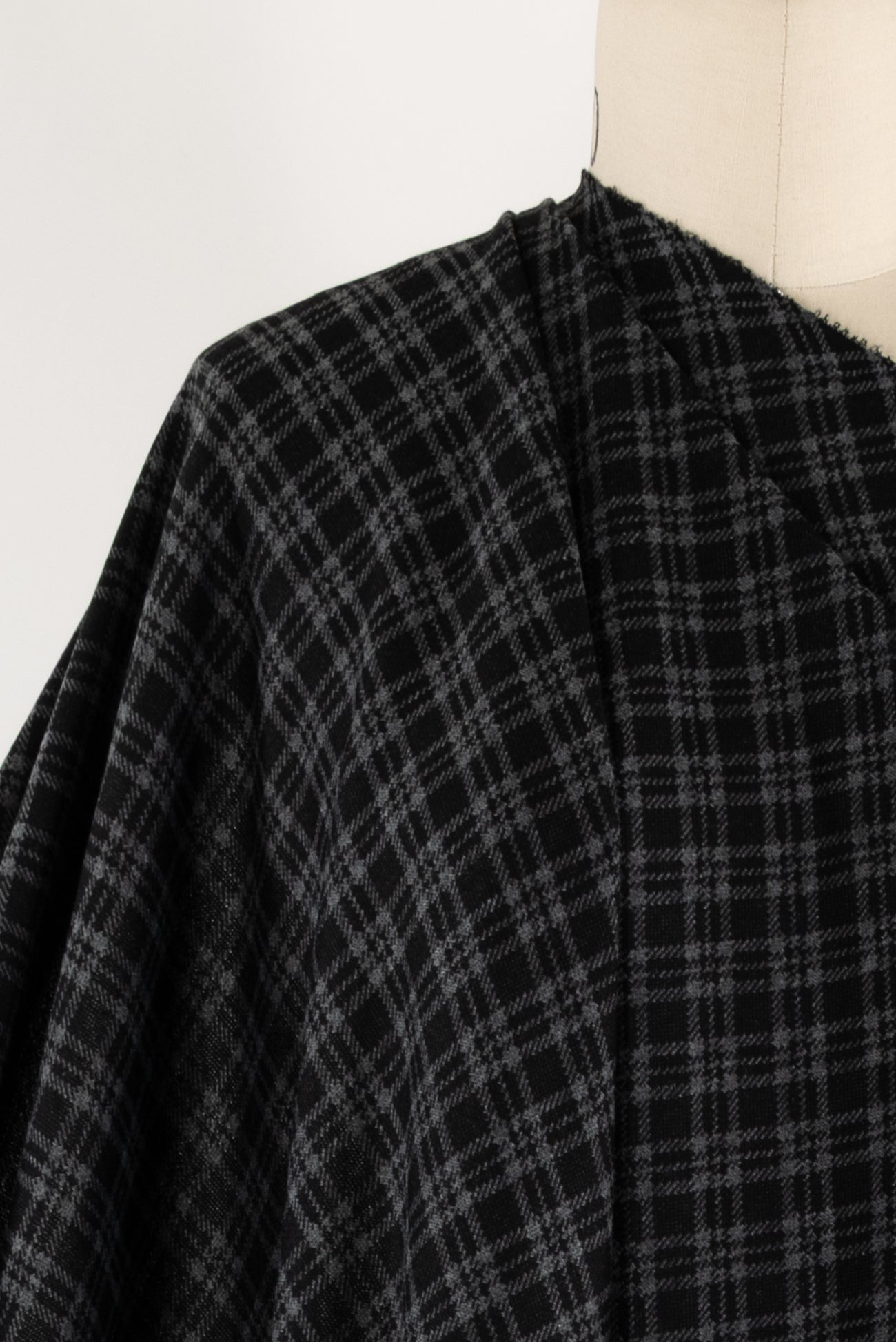 Lady Gray Plaid USA Double Knit