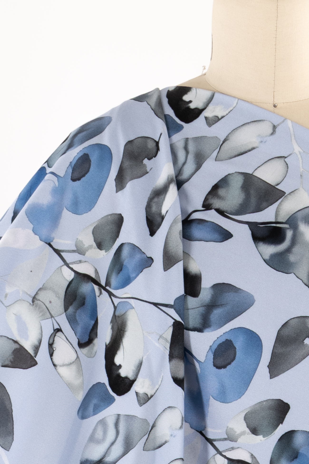 Lapis Leaves Danish Viscose Woven