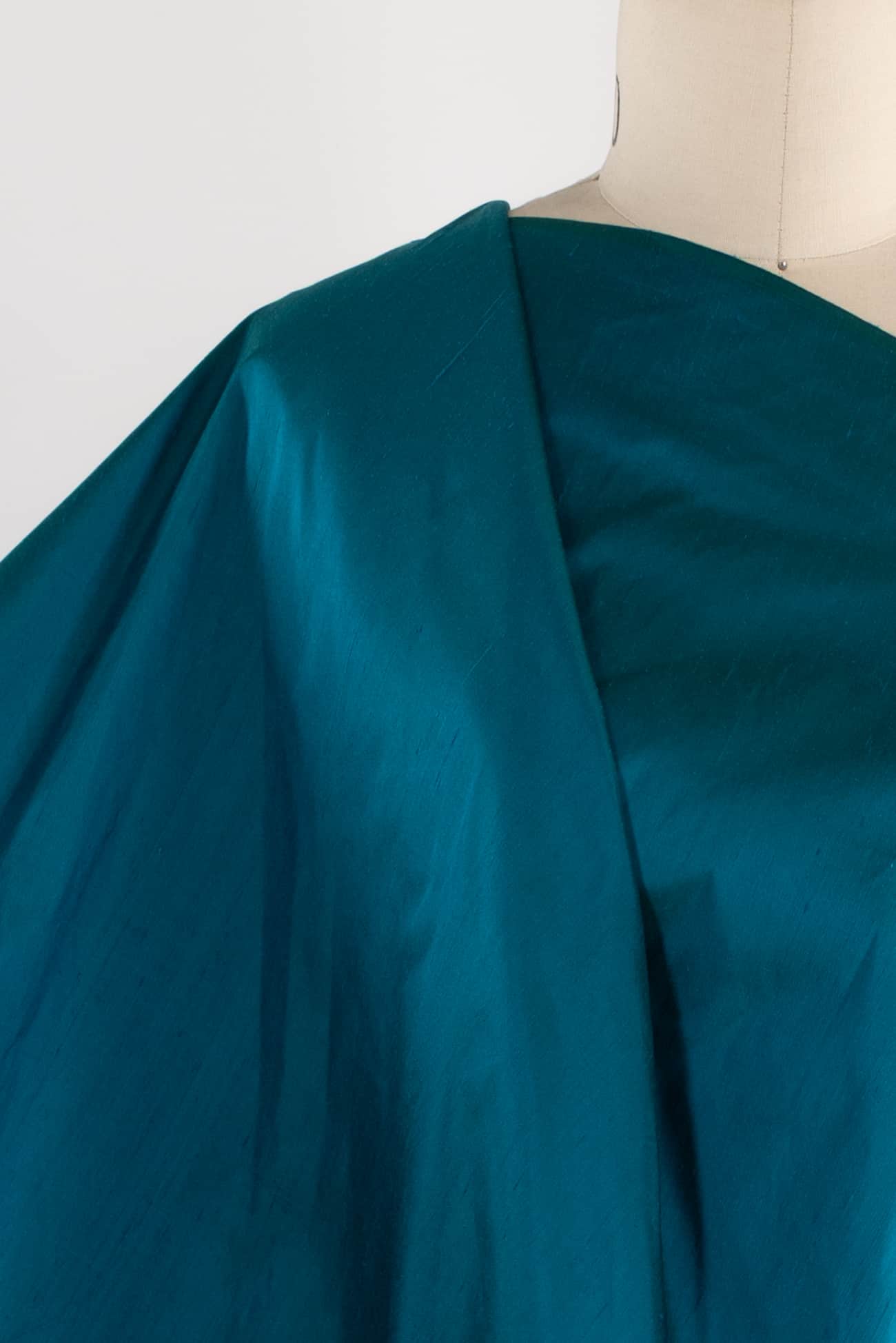 Largo Turquoise Silk Dupioni Woven