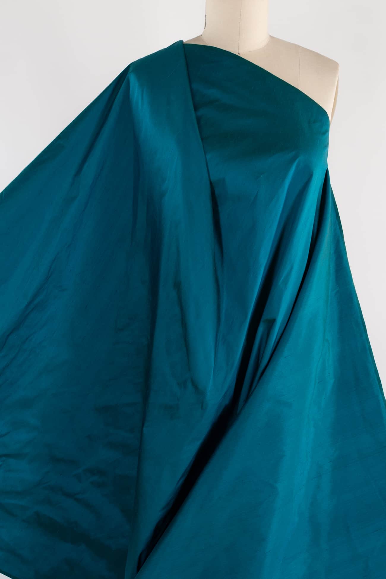 Largo Turquoise Silk Dupioni Woven