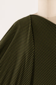 Laurel Green Check Rayon Jersey USA Knit