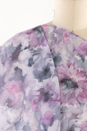 Lavender Dahlias Cotton Woven